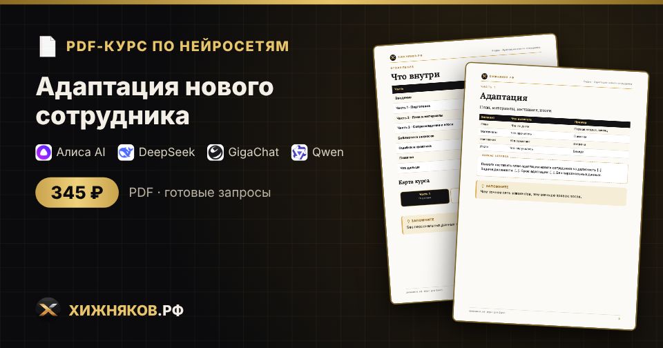 Курс: Адаптация нового сотрудника