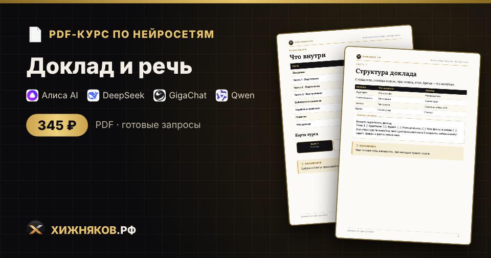 Курс: Доклад и речь