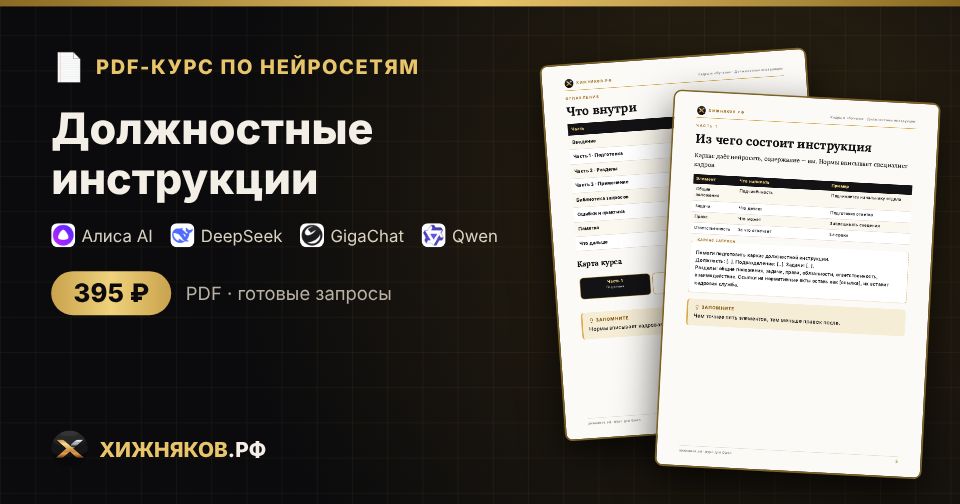 Курс: Должностные инструкции