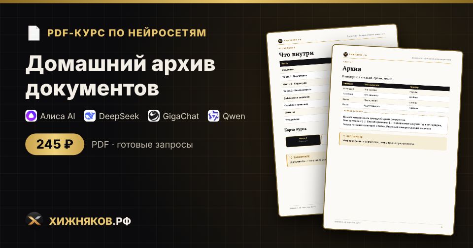 Курс: Домашний архив документов