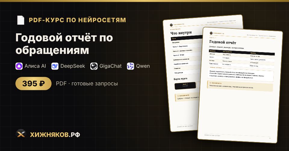 Курс: Годовой отчёт по обращениям