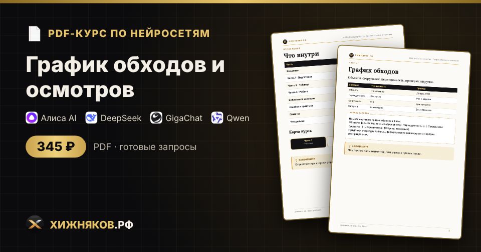 Курс: График обходов и осмотров