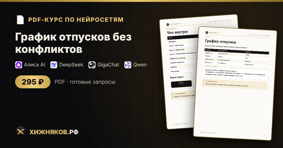 Курс: График отпусков без конфликтов