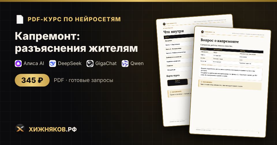 Курс: Капремонт: разъяснения жителям