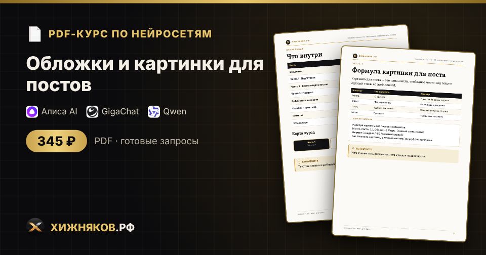 Курс: Обложки и картинки для постов