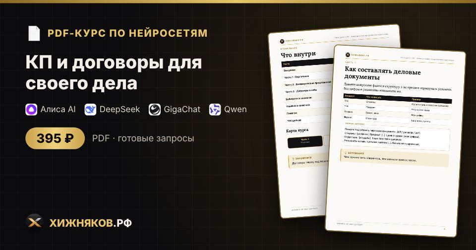 Курс: КП и договоры для своего дела