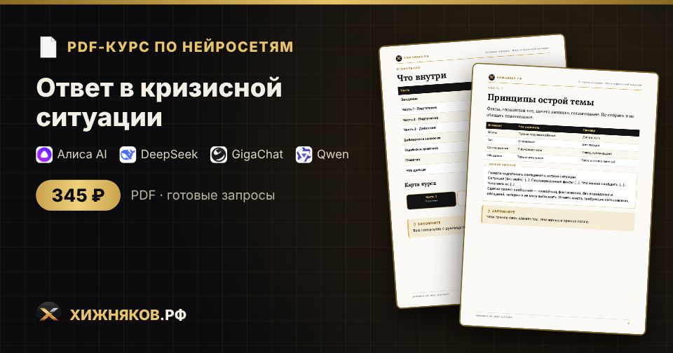 Курс: Ответ в кризисной ситуации