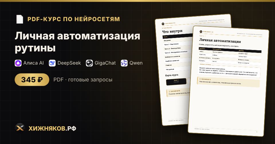 Курс: Личная автоматизация рутины