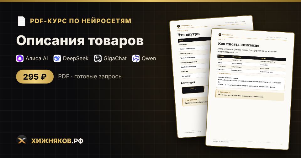 Курс: Описания товаров
