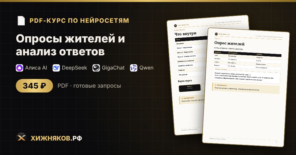 Курс: Опросы жителей и анализ ответов
