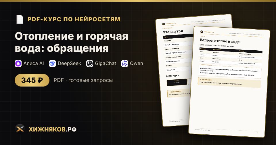 Курс: Отопление и горячая вода: обращения