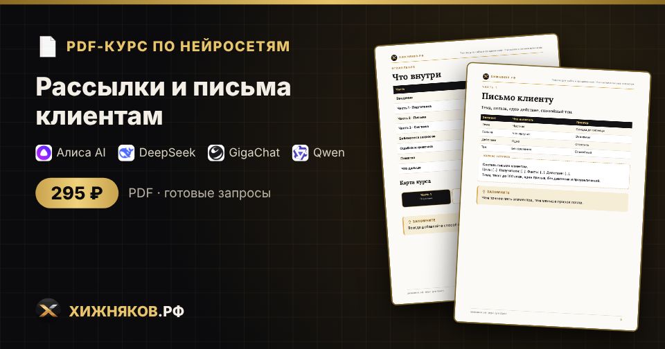 Курс: Рассылки и письма клиентам