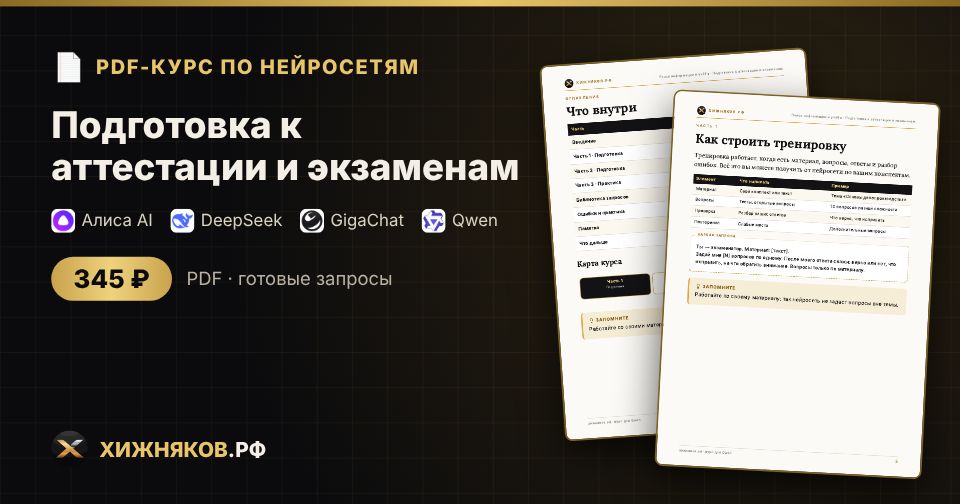 Курс: Подготовка к аттестации и экзаменам