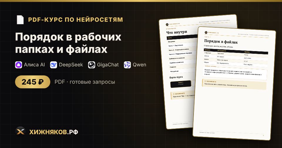 Курс: Порядок в рабочих папках и файлах