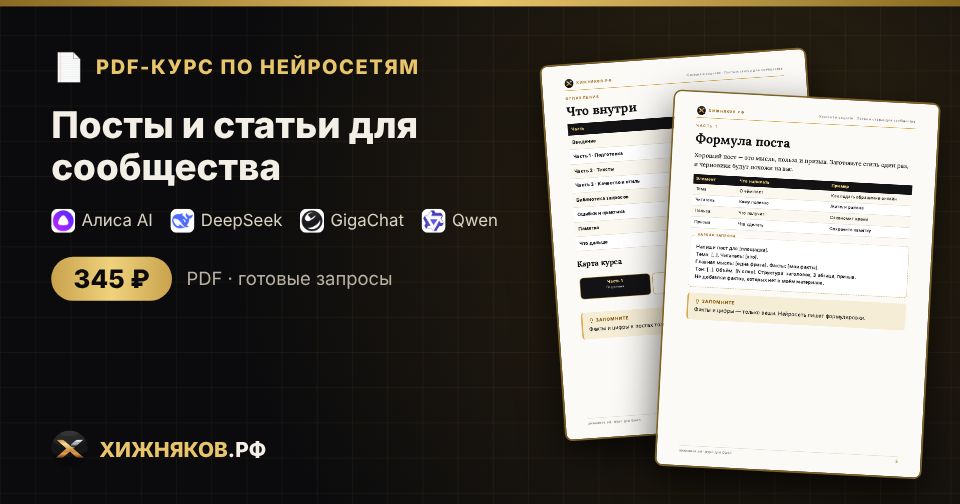 Курс: Посты и статьи для сообщества