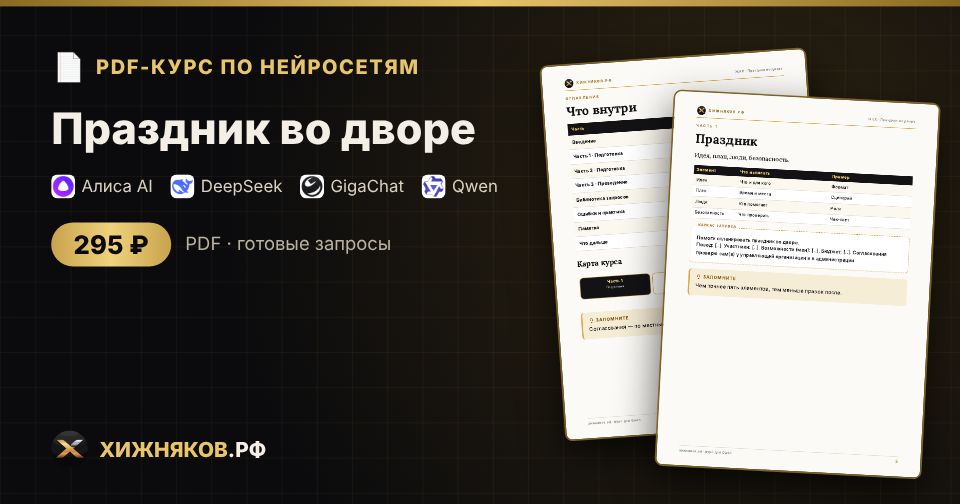 Курс: Праздник во дворе