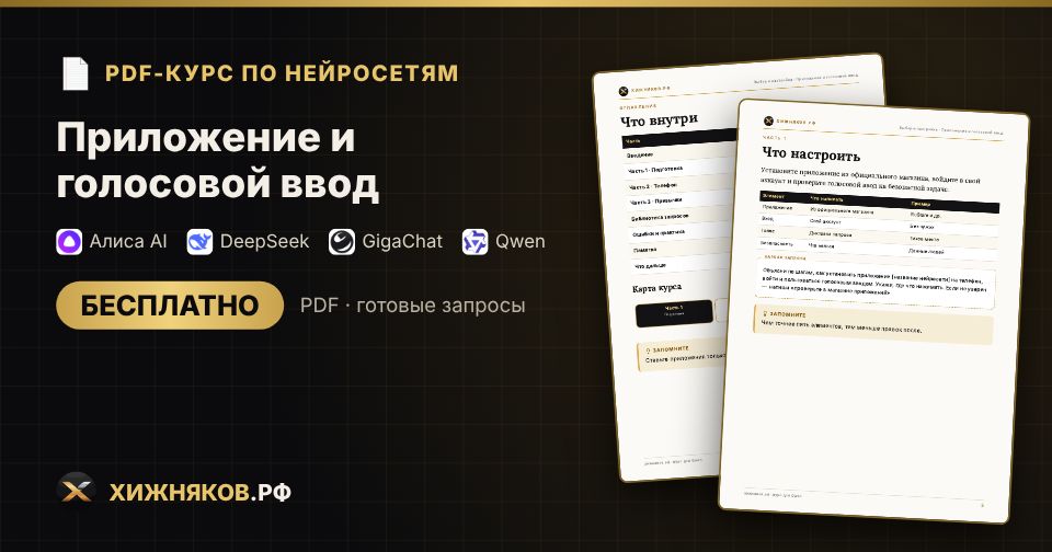 Курс: Приложение и голосовой ввод