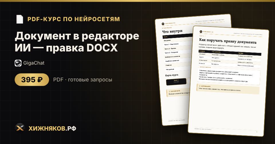 Курс: Документ в редакторе ИИ — правка DOCX