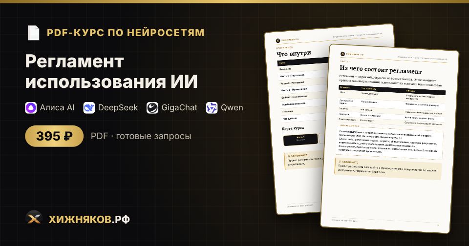 Курс: Регламент использования ИИ