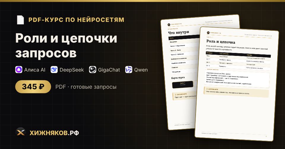 Курс: Роли и цепочки запросов