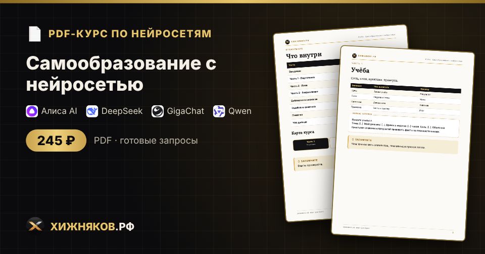 Курс: Самообразование с нейросетью