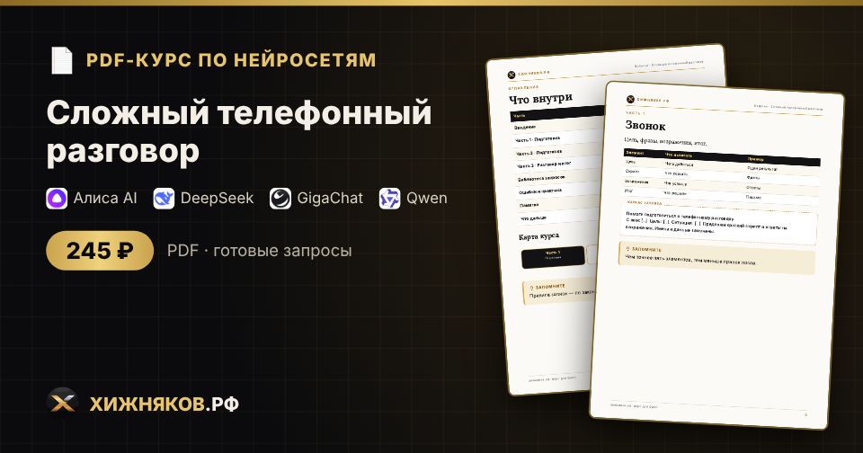 Курс: Сложный телефонный разговор