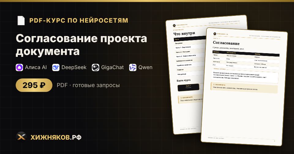 Курс: Согласование проекта документа