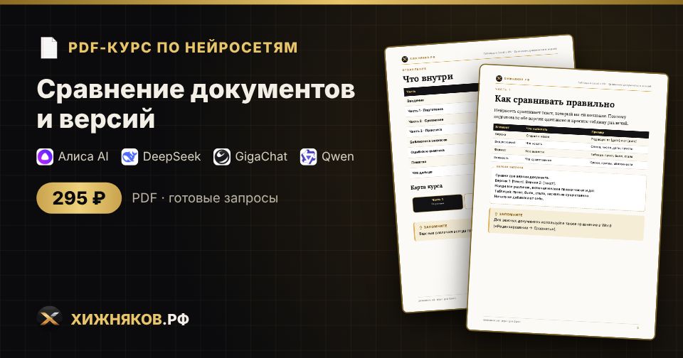 Курс: Сравнение документов и версий