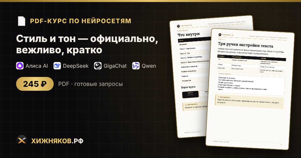 Курс: Стиль и тон — официально, вежливо, кратко