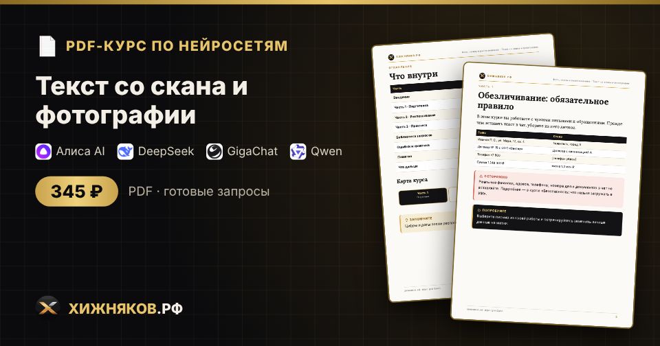 Курс: Текст со скана и фотографии