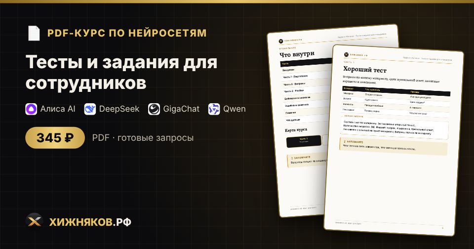 Курс: Тесты и задания для сотрудников