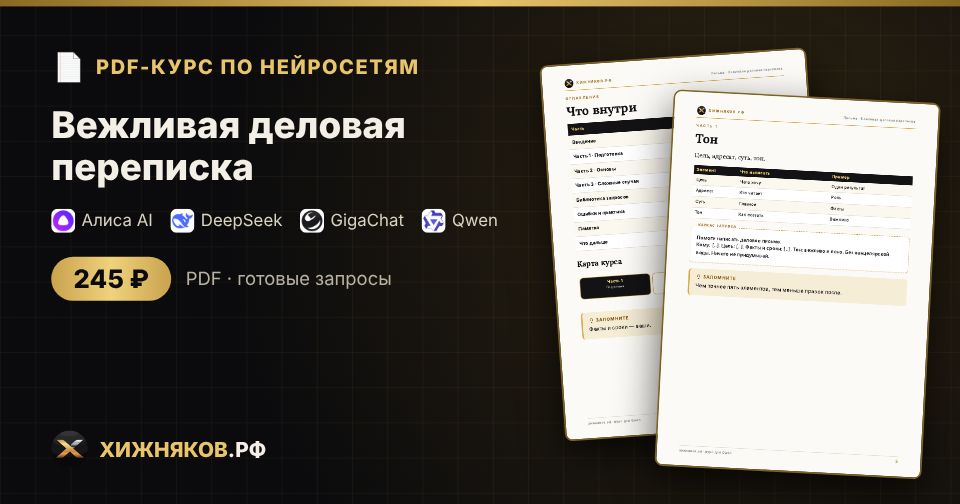 Курс: Вежливая деловая переписка