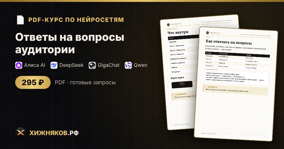 Курс: Ответы на вопросы аудитории
