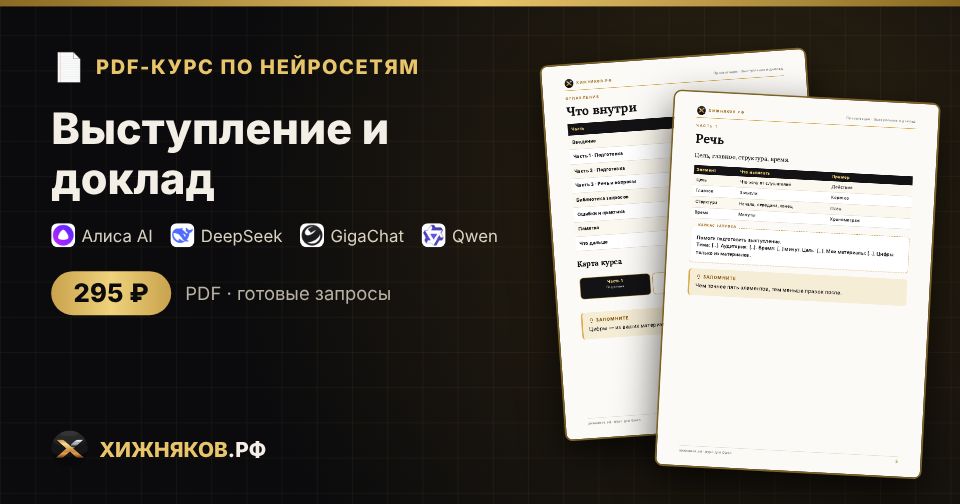 Курс: Выступление и доклад