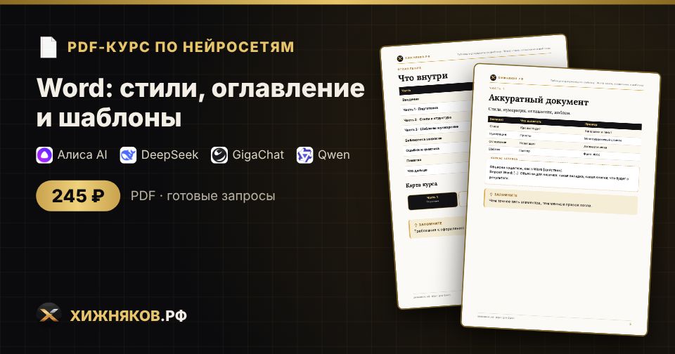 Курс: Word: стили, оглавление и шаблоны