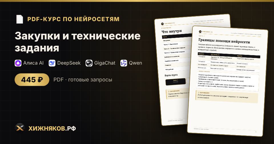 Курс: Закупки и технические задания